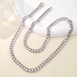 두꺼운 남성용 체인 6.6mm 힙합 클래식 디자인 인기 상품 도매 고품질 쿠반 링크 주얼리 체인 925 스털링 실버 - Product Image 4