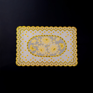 Rectangular <strong>Large</strong> Embossed Lace <strong>Placemats</strong> Waterproof Insulated Table <strong>Placemats</strong> - Product Image 1
