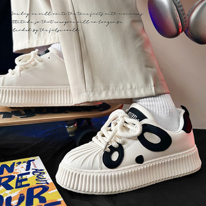 Zapatillas Deportivas Retro Casuales para Hombre, Primavera 2026, Diseño Panda en Blanco y Negro, Parte Superior de PU, Ligeras, a la Moda, con Cordones, para Caminar - Product Image 3