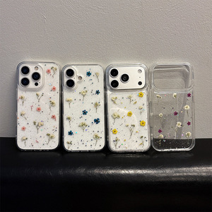 Funda Transparente de TPU a Prueba de Golpes <span class=keywords><strong>para</strong></span> <span class=keywords><strong>iPhone</strong></span> 17 Pro Max, con Flores, Brillo Epoxi, Estilo Simple Coreano, <span class=keywords><strong>para</strong></span> <span class=keywords><strong>iPhone</strong></span> 16, 15, 14 - Product Image 1