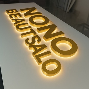 Segno splendente al Neon Led Personnalis <span class=keywords><strong>E</strong></span> 3D lettera personalizzata di cristallo acrilico lettere retroilluminate segni di pubblicità esterna Logo aziendale - Product Image 4