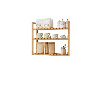 Étagère murale <span class=keywords><strong>pour</strong></span> plantes en bambou non pliable à 3 niveaux, style rustique, réglable, <span class=keywords><strong>pour</strong></span> salle de bain - Product Image 2
