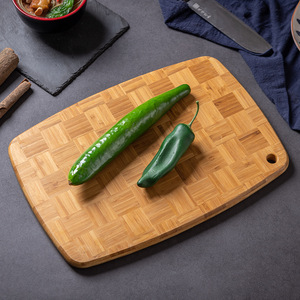 Bamboo Cutting Board Rectangle <b>Set</b> Natural Wood Kitchen Chopping Block For Food Prep - Product Image 4