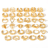 Lot de bagues ajustables mixtes pour femmes, bijoux de mariage et de fiançailles en gros, bagues en acier inoxydable pour femmes