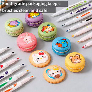 Marcador comestible de doble punta de grado alimenticio, rotulador de colorante alimentario para decorar pasteles, galletas, bento, fondant, herramientas de repostería, no tóxico, comestible. - Product Image 4