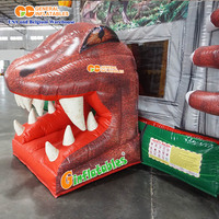 Château gonflable commercial à thème dessin animé avec toboggan pour enfants, structure de saut gonflable Dragon pour fêtes