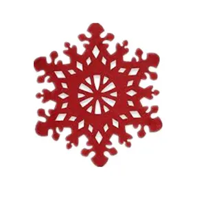 Decoration christmas felt coasters snowflake table placemat