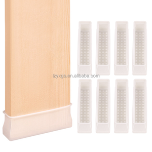 Couvre-pieds <span class=keywords><strong>de</strong></span> <span class=keywords><strong>lit</strong></span> rectangulaire pour enfants, antidérapant, en silicone, réutilisable, durable, silencieux, protection des pieds <span class=keywords><strong>de</strong></span> meubles - Product Image 1