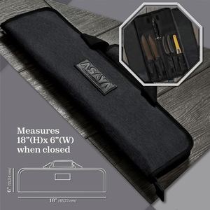 Bolsa de almacenamiento para cuchillos de chef, tipo rollo, portátil, para herramientas de cocina, estilo casual, para cuchillos de cocina occidental, muestra gratuita. - Product Image 2