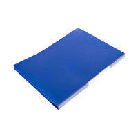 Carpeta de Presentación A5 de 20 Bolsillos, Impermeable y Ecológica, con Cubierta de Plástico Azul