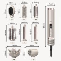 Ensemble de brosses professionnelles personnalisées 8 en 1 à séchage rapide pour sèche-cheveux à air chaud sans balais à grande vitesse