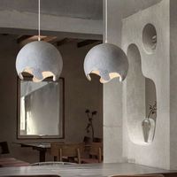 Lustre LED moderne Wabi Sabi pour la décoration intérieure, hauteur réglable, lampe suspendue en fer, base d'ampoule E26 pour restaurant, café