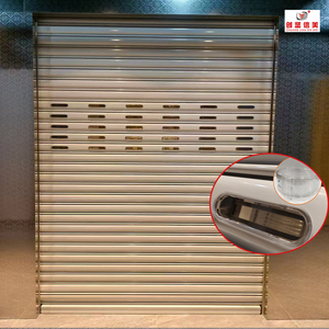 Tự Động Hướng Dẫn Sử Dụng Cách Điện Thép Không Gỉ Công Nghiệp An Ninh Cán Màn Trập Cửa Phòng Cháy Cháy Hiện Đại Cho Hội Thảo Bên Ngoài - Product Image 6