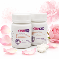 Suppositoires vaginaux à l'acide borique pour soins féminins, Yoni Pops, 100% herbes naturelles pour l'équilibre du pH, le contrôle des odeurs et le resserrement