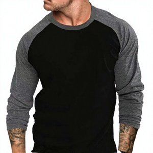 Men's Long-Sleeved Casual Blank Design Polyester/Cotton Breathable Turtleneck <b>Collar</b> <b>T</b>-<b>Shirt</b> - Product Image 2