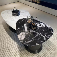 Table basse moderne italienne en marbre 2026, mobilier de salon décoratif convertible