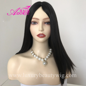 Perruque pour femmes juives orthodoxes avec racines foncées naturelles et couleur <span class=keywords><strong>caramel</strong></span> brun doré, <span class=keywords><strong>cheveux</strong></span> européens, dessus en peau, dentelle transparente - Product Image 5