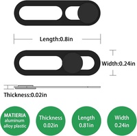 Cache-objectif coulissant double pour caméra frontale, protection anti-espionnage, bloqueur de lentille, autocollant de sécurité pour webcam de téléphone pour iPhone