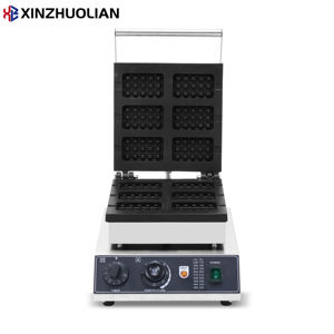 <span class=keywords><strong>Gaufrier</strong></span> électrique commercial en acier inoxydable 110V-220V, antiadhésif, à nid d'abeille, contrôle de la température et du temps, 1,75 kW - Product Image 1