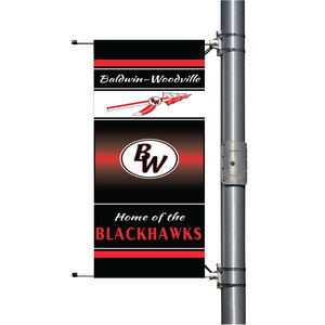 Accessori personalizzati per la visualizzazione della bandiera del lampione della luce con disegno stampato - Product Image 4