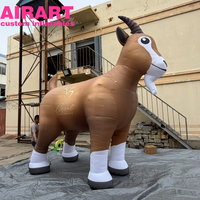 Décoration animale gonflable en forme de chèvre, modèle de chèvre gonflable personnalisé pour accessoires de fête