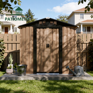 Abri <span class=keywords><strong>de</strong></span> jardin extérieur 6FTx4FT à toit en pente <span class=keywords><strong>de</strong></span> couleur marron pour le <span class=keywords><strong>rangement</strong></span> dans la cour arrière, exporté <span class=keywords><strong>de</strong></span> Chine - Product Image 4