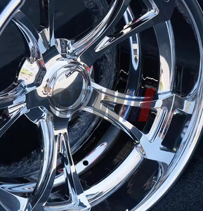 Rines de Aleación de Aluminio Forjado de Dos Piezas con Borde Profundo Cromado Brillante, Equipados con Tapa Central, Ajuste Universal para Autos de Pasajeros, para Deportes - Product Image 3