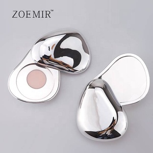 Oem ODM Chất lượng cao độc đáo ép bột container kim loại bạc Blusher bao bì rỗng trường hợp - Product Image 2