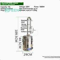 Distillateur d'huiles essentielles et d'hydrolats en acier inoxydable 304, 4 types de colonnes de reflux, extracteur à double circulation