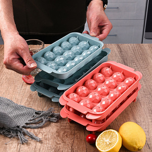 Cross Border 15-Hole Silicone <span class=keywords><strong>Mini</strong></span> <span class=keywords><strong>Ice</strong></span> <span class=keywords><strong>Cube</strong></span> Mold Fácil Demold Household Esférico Molde De Plástico para Ferramenta de Sorvete Sustentável - Product Image 4