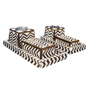 Quemador de incienso decorativo con incrustaciones de nácar, diseño árabe religioso, madera de sándalo, incienso indio, Ramadán, Eid, hogar moderno - Product Image 1