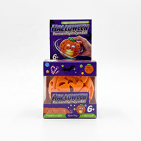 Fidget Spinner Citrouille d'Halloween à Presser et Rotater, Balle Anti-Stress avec Lumière LED, Jouet Jack-O Imprimé en 3D pour Soulager l'Anxiété