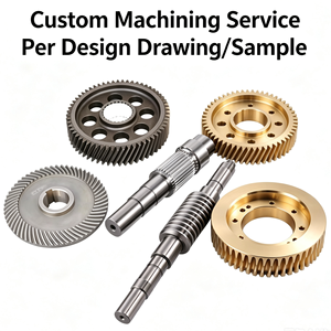 CNC Machined Helical Gear Transmission Gear Bronze Turbo <b>Worm</b> Gear Shaft Motors Gearboxes Pumps Core Turbine Wheel Swing Pinion - Product Image 1