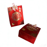 Boîte cadeau pliable portable en carton blanc de qualité alimentaire, écologique, avec fermeture magnétique et poignée, pour bonbons et chocolats de mariage