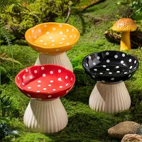 Gamelle pour chat en forme de champignon, haute, capacité 300 ml, écologique et incassable – pour l'alimentation et l'abreuvement des chats lors des fêtes
