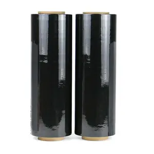 Extra dicke industrielle Festigkeit Langlebige schwarze Kunststoff folie Stretch-Hochleistungs-Stretch folie