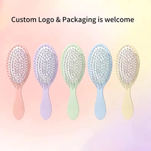 Nuovo Arrivo Spazzola per Capelli con Logo Personalizzato, Design con Ventole, per Massaggio del Cuoio Capelluto, in Plastica Morbida con Airbag, per Ragazze, con Resilienza - Product Image 4