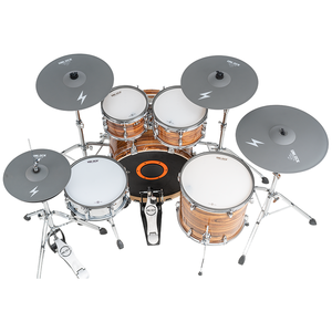 Juego de batería eléctrica amarillo ámbar con acabado de puesta de sol cálido 2025, instrumento de percusión de alta calidad Compatible con Roland para <span class=keywords><strong>Yamaha</strong></span> Me - Product Image 6