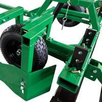 Râteau de manège pour ATV/UTV à remorquer, 5 pieds, avec lame de décapage robuste et roues pour le nivellement du sol sur allées gravillonnées