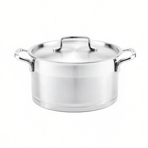 Meat Pot Crete Stainless Steel Roasting <b>Pan</b> With Lid For Cooking Meat And Vegetables - Product Image 2