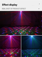 Boule laser disco colorée USB à activation vocale, projecteur stroboscopique pour hôtel, DJ, bar, scène, avec contrôle de luminosité