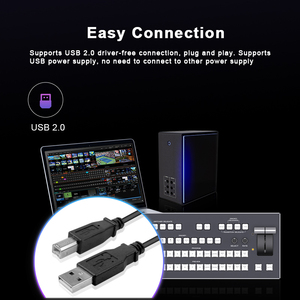 Chuyên nghiệp 14 kênh PGM & pvw tricaster sống sản xuất bảng điều khiển USB2.0 Plug and Play video Switcher cho nhà thờ - Product Image 5