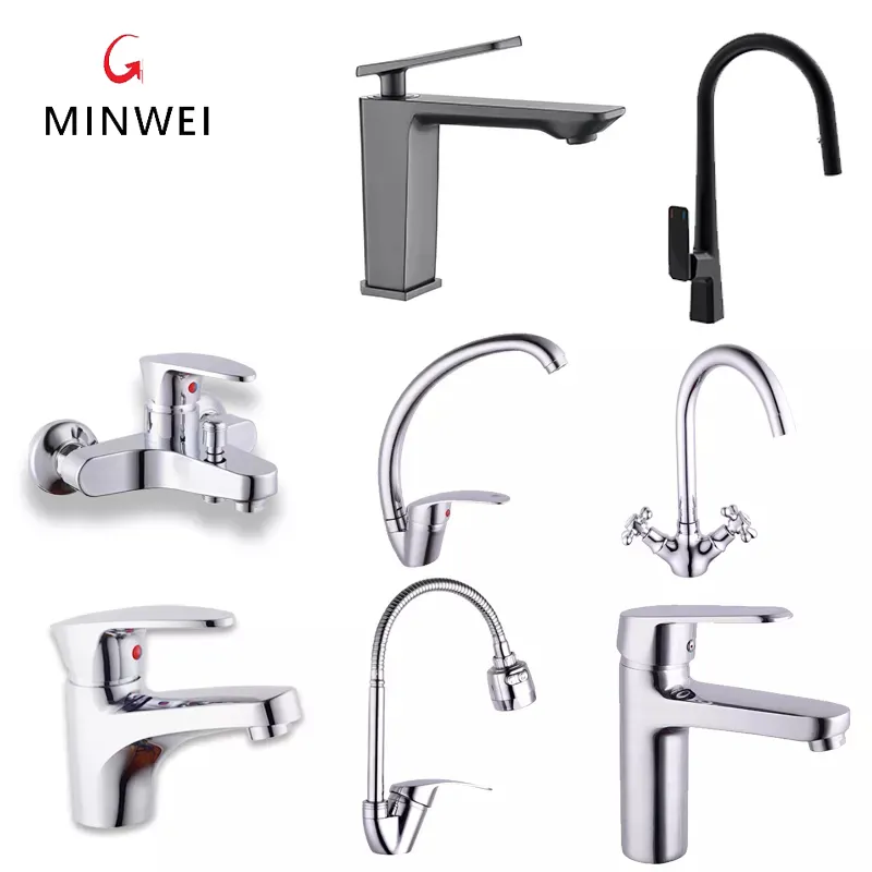 Minwei faucet Modern hot cold water tap plastic Single Handle wash Basin Mixer faucet