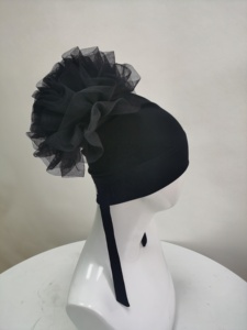 Nouveau design femme sous-écharpe grande fleur Turban casquettes <span class=keywords><strong>chimio</strong></span> <span class=keywords><strong>bonnet</strong></span> cheveux accessoires femmes musulmanes écharpe Hijab cravate dos casquette intérieure - Product Image 3