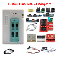 Programmeur universel Minipro TL866II Plus le plus récent avec 24 adaptateurs, programmeur USB TL866