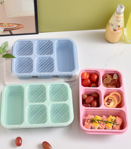 กล่องข้าวกลางวันแบบเบนโตะ SYH675 ปลอดสารพิษ เป็นมิตรกับสิ่งแวดล้อม พร้อมกล่องซิลิโคนสำหรับใส่ของว่างและสลัด สำหรับเด็ก ผู้ใหญ่ และใช้ในสำนักงาน (ขายส่ง) - Product Image 6