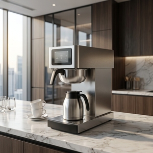 Cafetera Comercial para Servicio de Alimentos, Cafetera de Goteo Eléctrica de Acero Inoxidable para Cantina y Cocina - Product Image 1