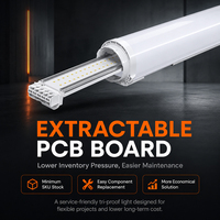 Luminaria LED Hermética IP65 con Carcasa de PC Completa, Sensor de Emergencia, CCT Conmutable, Garantía de 5 Años para Estacionamientos