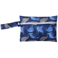 Sac étanche imprimé avec fermeture éclair 14*20cm, pochette de rangement réutilisable imperméable pour l'organisation quotidienne