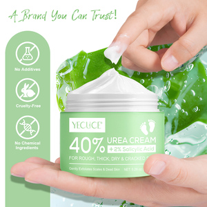 Crème YECUCE OEM 40% Urée + 2% Acide Salicylique, Marque Privée, pour les Pieds et les Mains, Contre les Talons Fissurés et les Callosités, 150g, Logo Personnalisé - Product Image 1